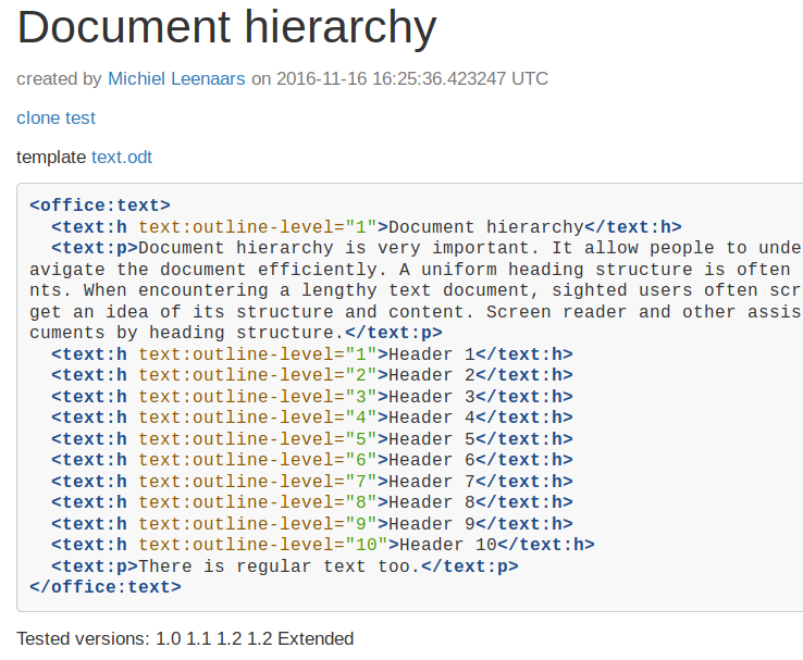 Document hierarchy