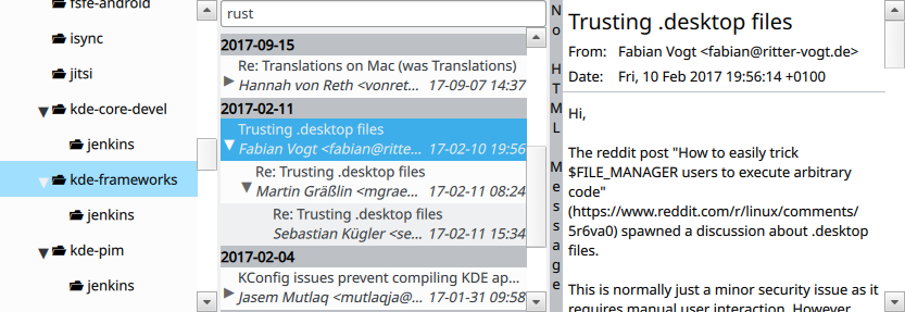 A mail viewer written with Rust and Qt